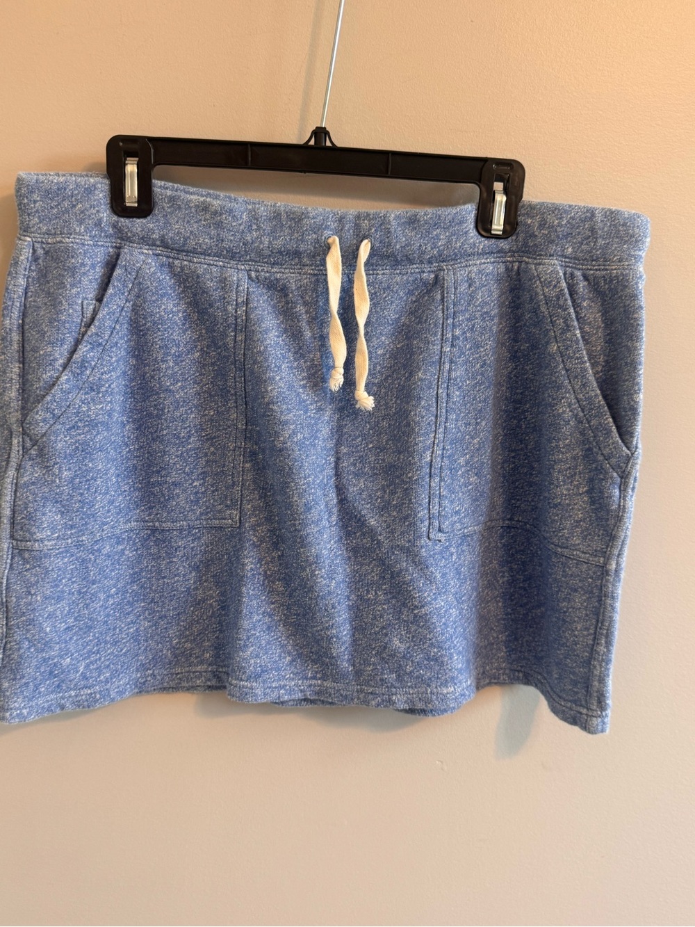J.Crew Blue Terry Knit Drawstring Mini Skirt Women’s L